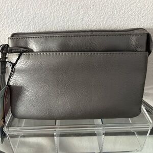 Gray Leather Men's Bag